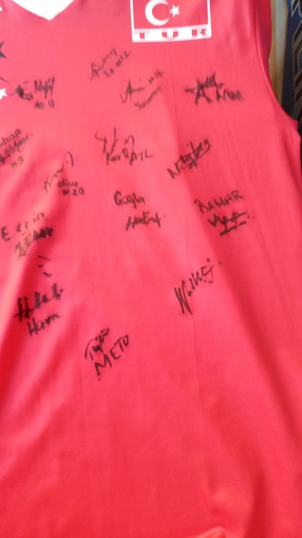 Kısa Kollu Kırmızı Baskılı Erkek Jersey - Görsel 4