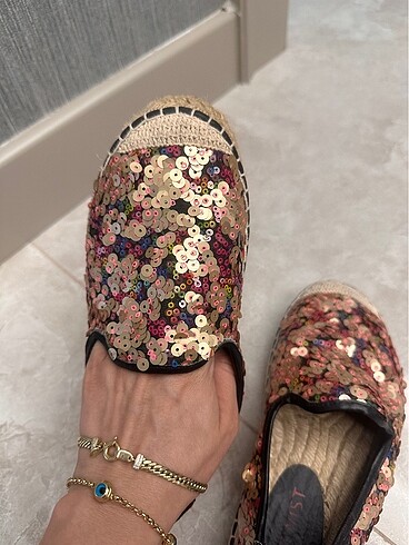 37 Beden Twist pullu espadril ayakkabı