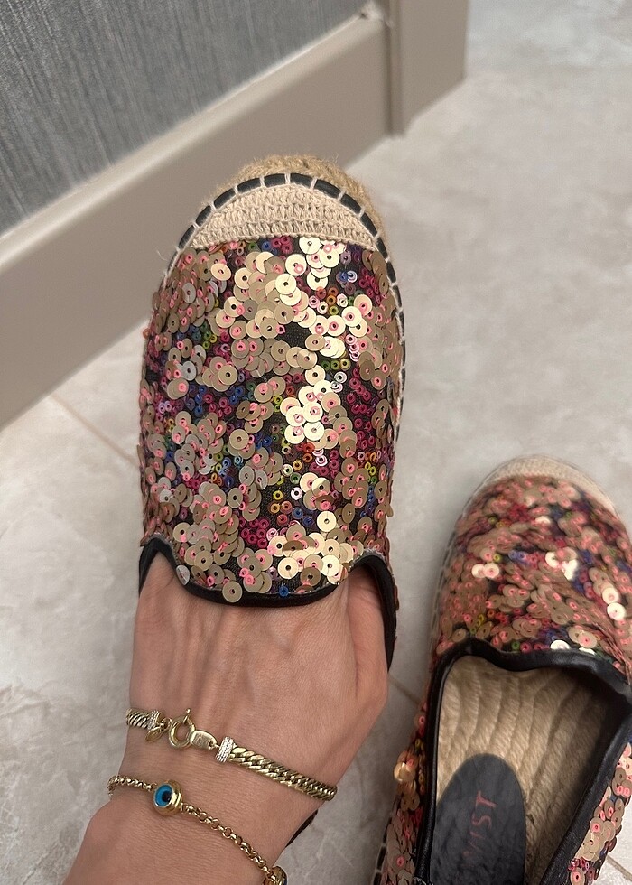 Twist pullu espadril ayakkabı - Görsel 3