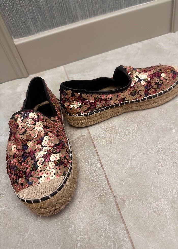 Twist pullu espadril ayakkabı - Görsel 5
