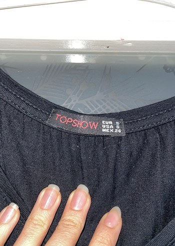 Siyah V Yakalı Uzun Salaş Elbise - Görsel 3