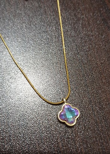 Altın Renkli Zincir Detaylı Midi Kolye - Görsel 3