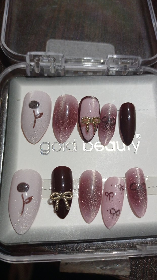 Koyu Pembe Tırnak Süsleri Seti - Görsel 2