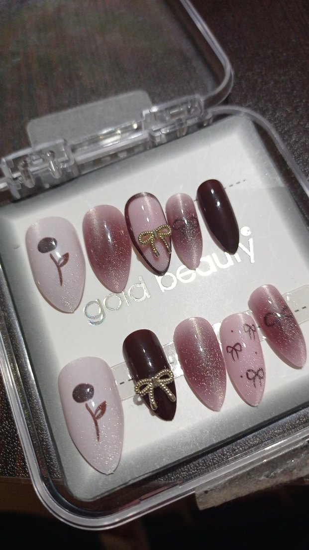 Koyu Pembe Tırnak Süsleri Seti - Görsel 3