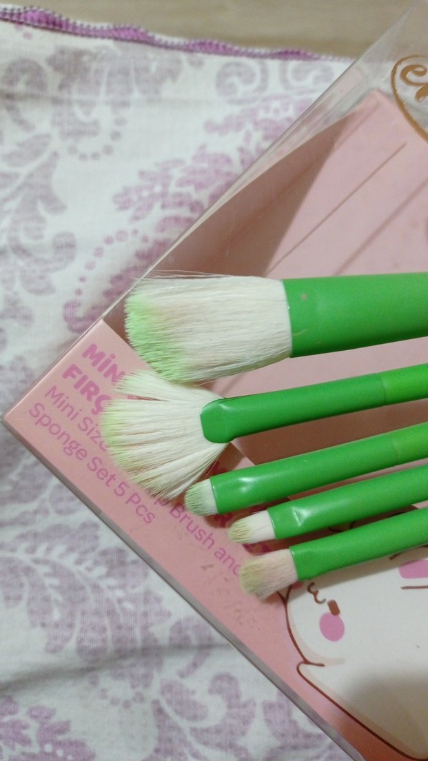 Pastel Yeşil 5 Parça Makyaj Fırçası Seti - Görsel 2