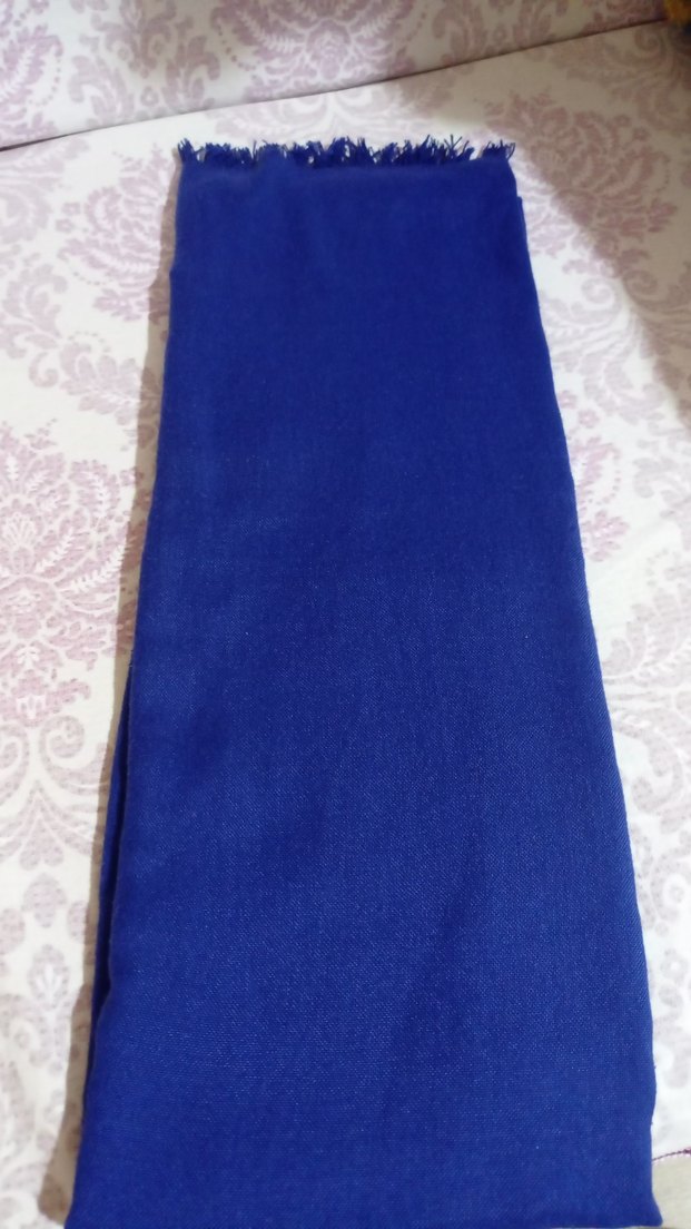 Kadın Mavi Bohem Drapeli Şal - Görsel 2