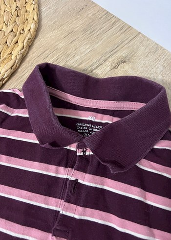 Kız Çocuk Uzun Kollu Çizgili Polo Tişört - Görsel 4