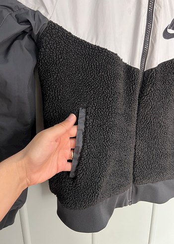 Nike Erkek Çocuk Gri Fermuarlı Ceket - Görsel 2