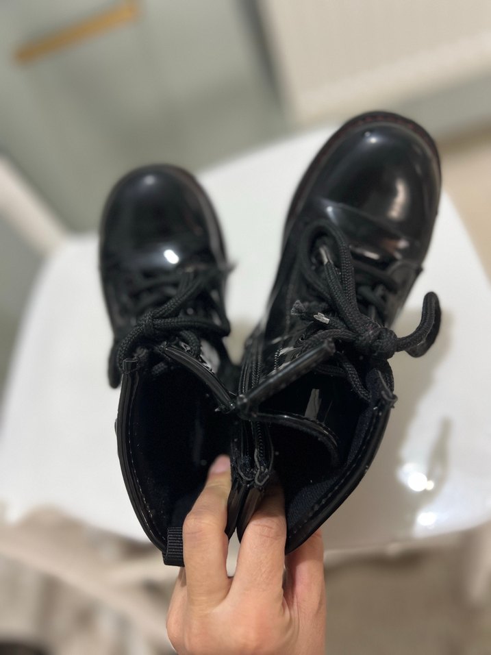 Kız Çocuk Siyah Rock Punk Botlar - Görsel 3