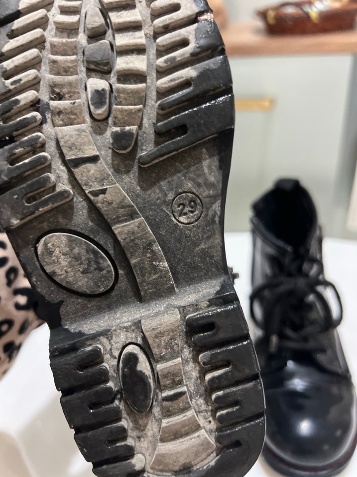 Kız Çocuk Siyah Rock Punk Botlar - Görsel 5