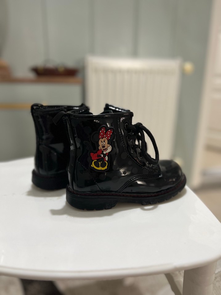 Kız Çocuk Siyah Rock Punk Botlar - Görsel 2