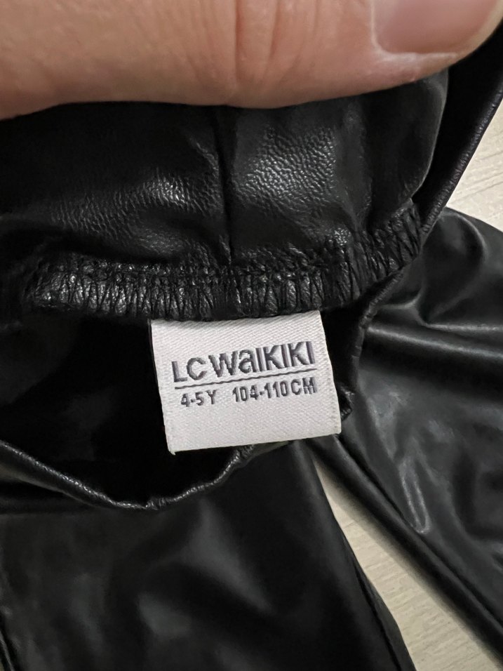 Deri Siyah Midi Kız çocuk Pantolon - Görsel 3