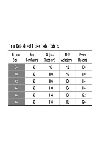 Uzun Kol Denim Elbise - Lacivert - Görsel 3