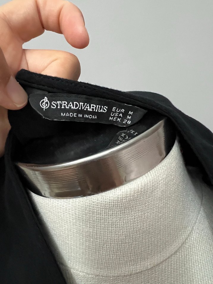 Siyah mini önden bağlamalı hırka bluz - Görsel 3