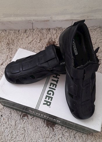 Siyah Tokalı Erkek Sandalet - Görsel 2