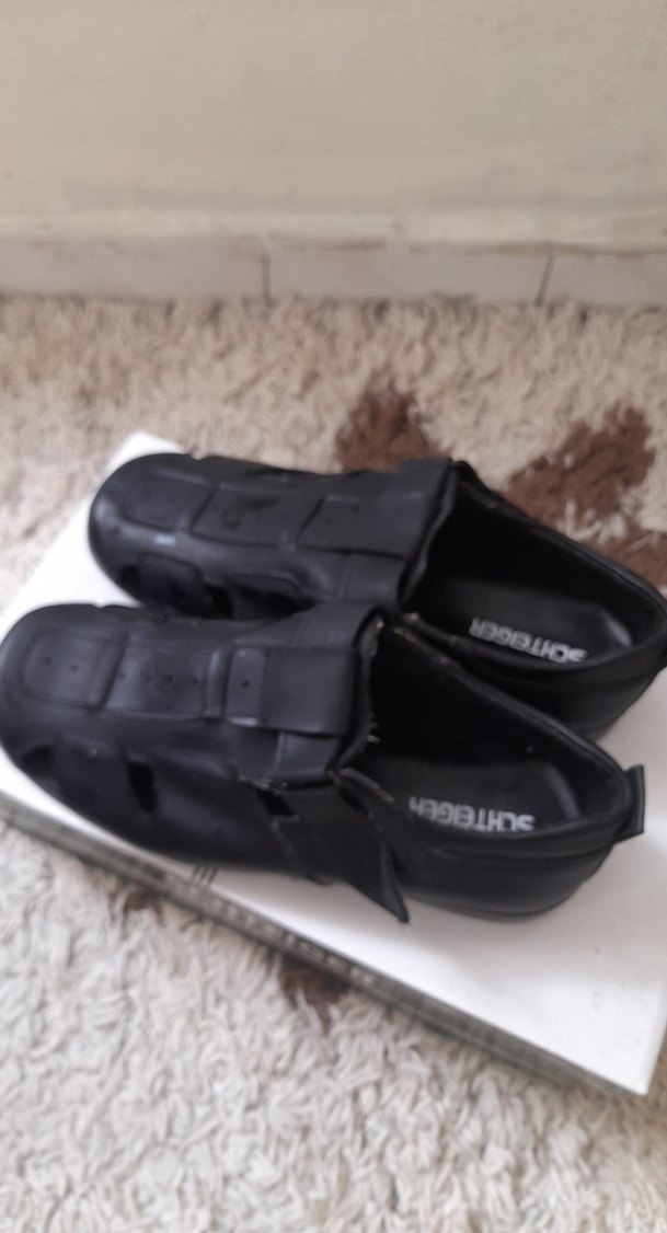 Siyah Tokalı Erkek Sandalet - Görsel 4