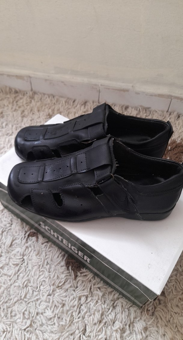 Siyah Tokalı Erkek Sandalet - Görsel 3