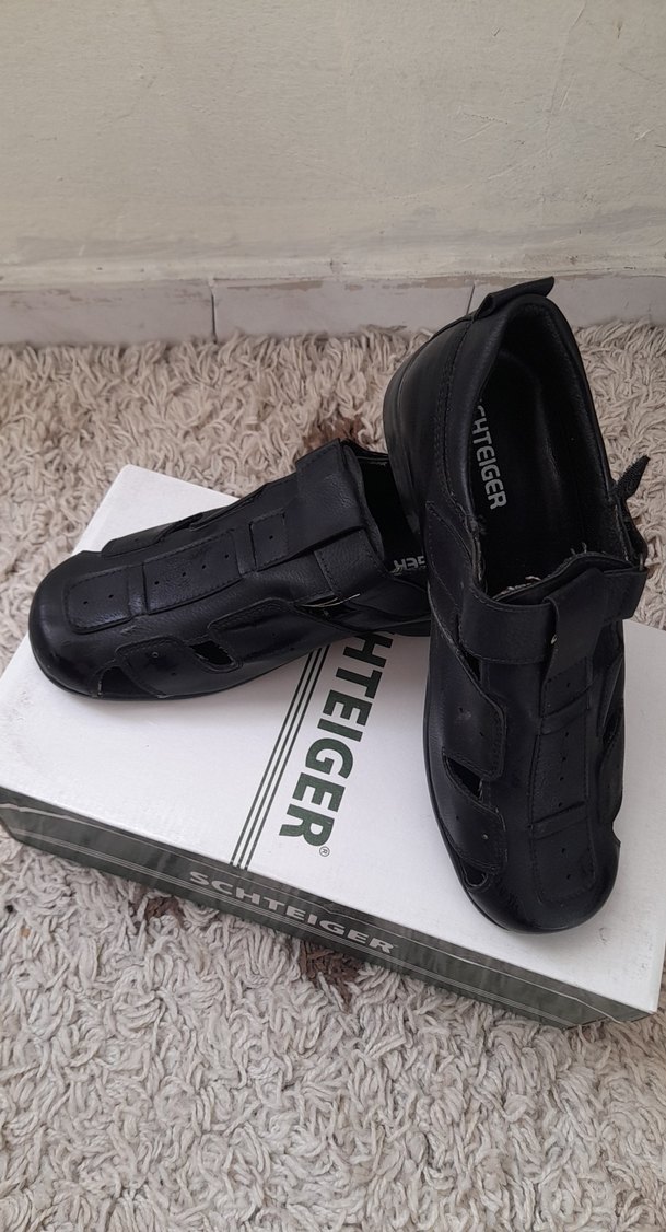 Siyah Tokalı Erkek Sandalet - Görsel 2