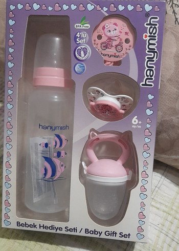 Hanynish Pembe Bebek Hediye Seti - Görsel 4