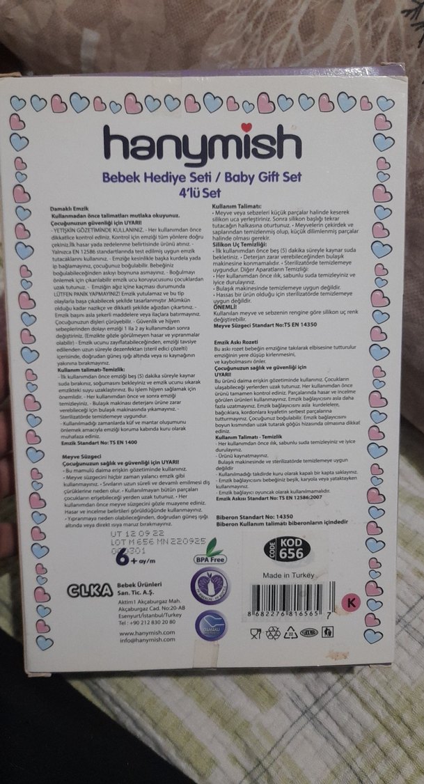 Hanynish Pembe Bebek Hediye Seti - Görsel 3