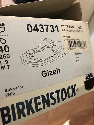 40 Beden beyaz Renk 0 Orijinal Birkenstock Terlik