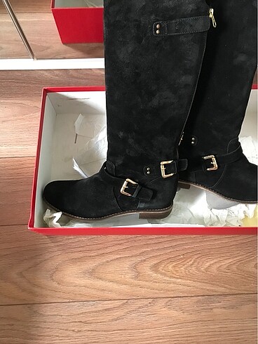Nine West 0 deri süet çizme 40 numara