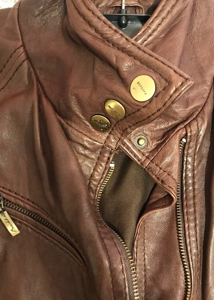 Bershka deri ceket - Görsel 3