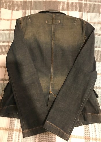 Zara Zara Düğmeli Kahverengi tonlarda Denim Kadın Ceket 38 beden