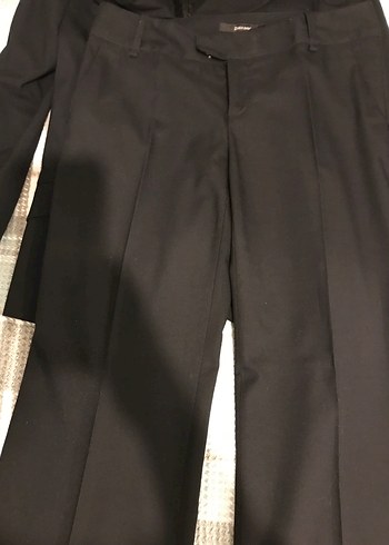 Siyah Düğmeli Kadın Blazer Ceket pantolon Takım - Görsel 5