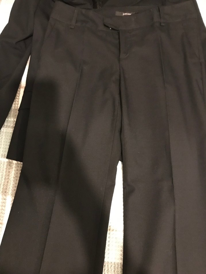 Siyah Düğmeli Kadın Blazer Ceket pantolon Takım - Görsel 5