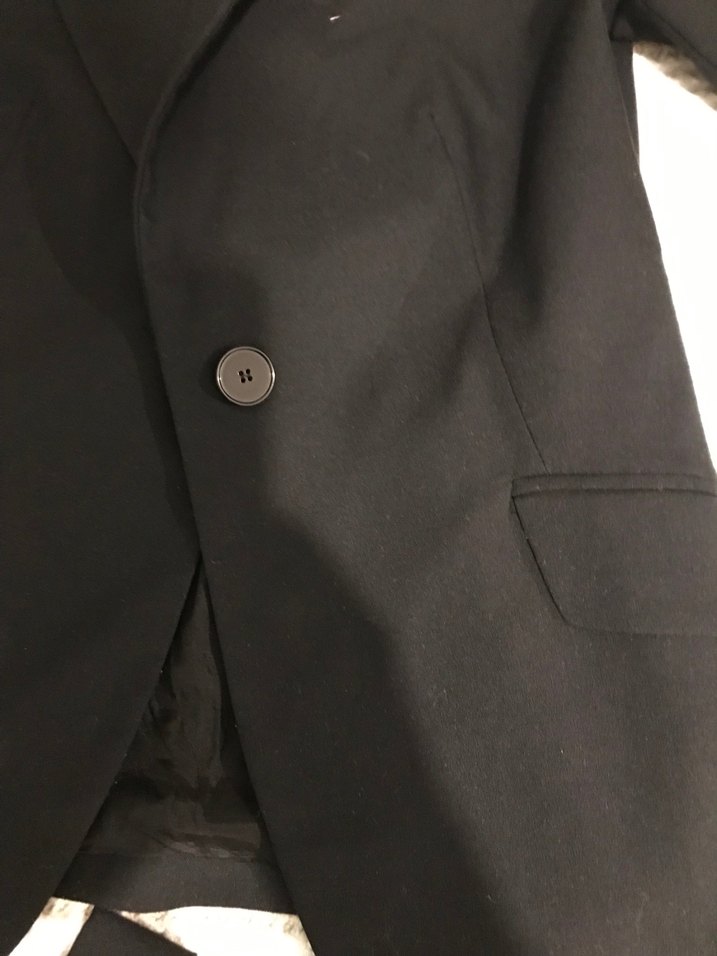 Siyah Düğmeli Kadın Blazer Ceket pantolon Takım - Görsel 4