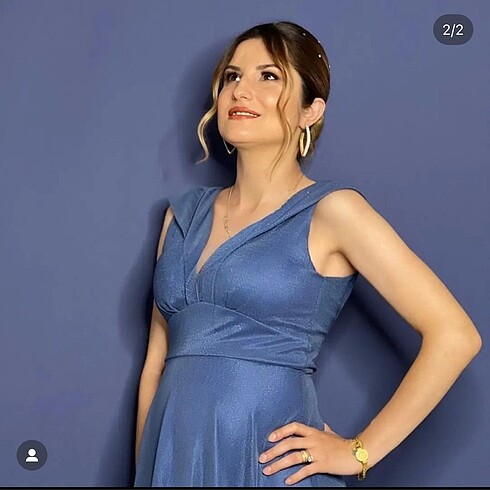 Düğünde giydim