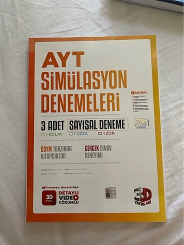 Ayt sayısal deneme 3 D