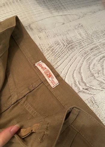 Bol Kesim Keten Kemerli Kahverengi Pantolon - Görsel 2