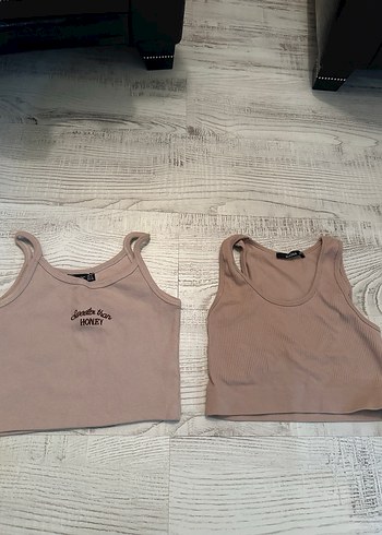 Bej Mini Kadın Atlet, Fitted, Straplez - Görsel 2