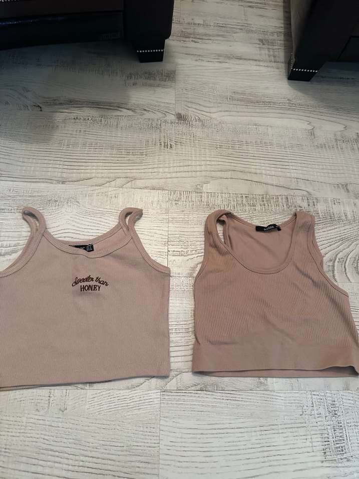 Bej Mini Kadın Atlet, Fitted, Straplez - Görsel 2