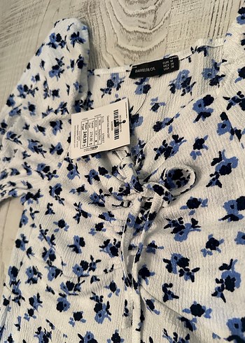 V Yaka Kısa Kollu Pamuklu Midi Elbise - Görsel 2