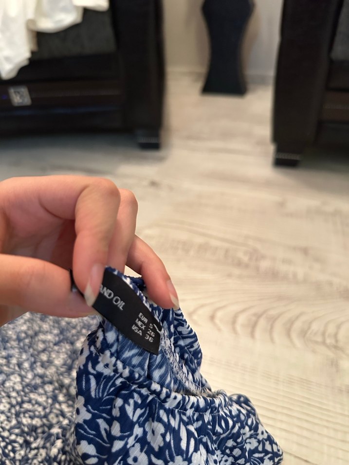 Kısa Kol Çiçekli Bohem Elbise - Görsel 3