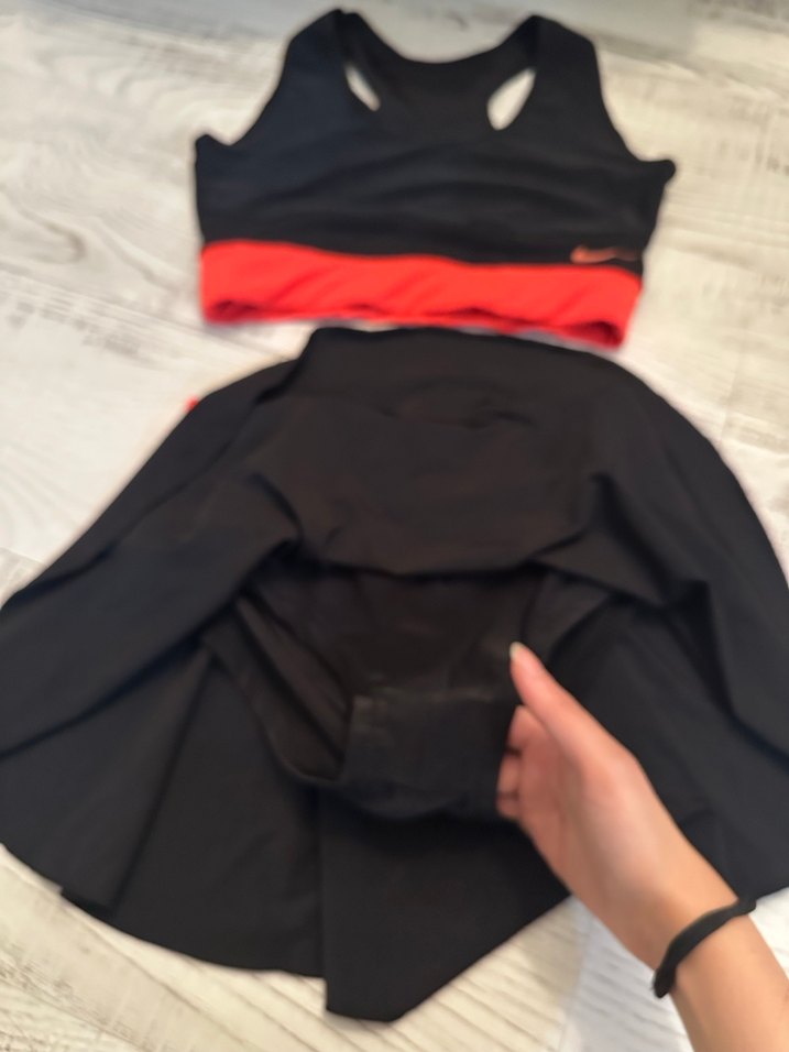 Siyah pembe Spor Mini Etek ve Büstiyer Takım - Görsel 2