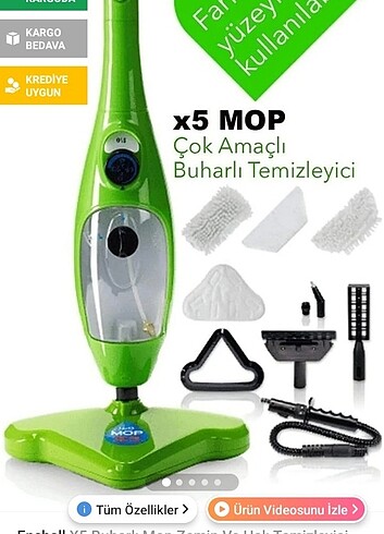 Buharlı yüzey temizleyici