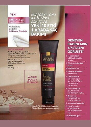 Saç şekillendirici bakım kremi 2 adet