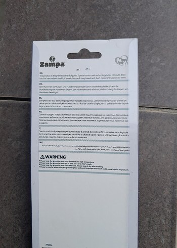 Zampa Premium Kaliteli Gri Kedi-Köpek Fırçası - Görsel 3