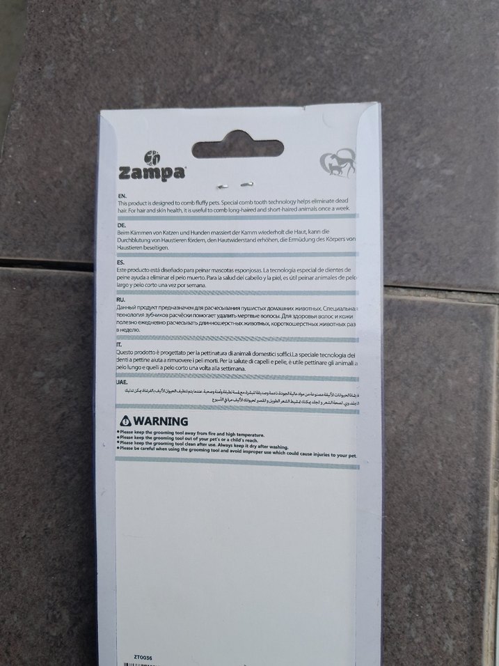 Zampa Premium Kaliteli Gri Kedi-Köpek Fırçası - Görsel 3