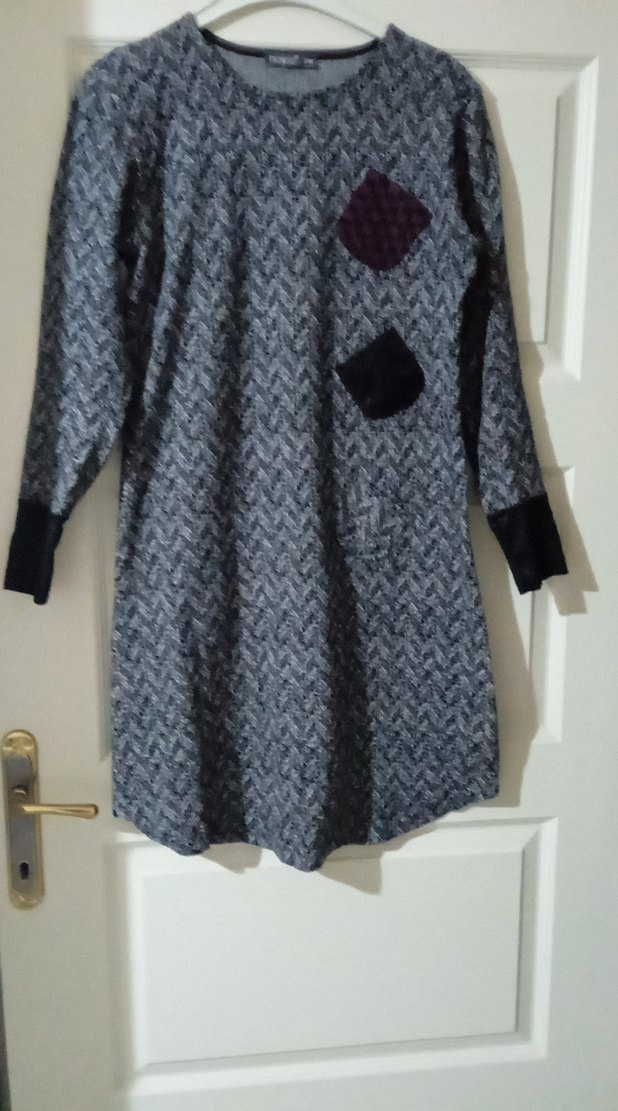 Gri Örgü Midi Kadın Tunik - Görsel 3