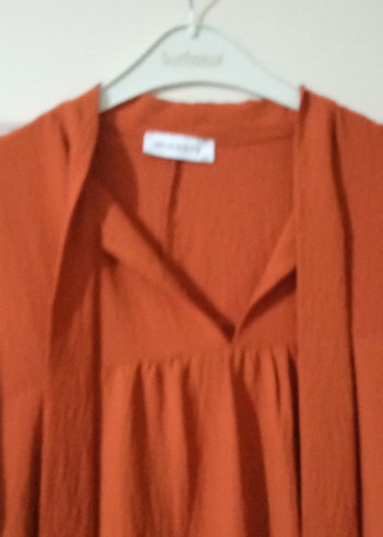 Uzun Kollu, Salaş Kesim Keten Tunik - Görsel 4