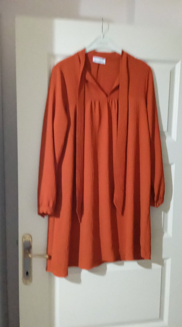 Uzun Kollu, Salaş Kesim Keten Tunik - Görsel 3