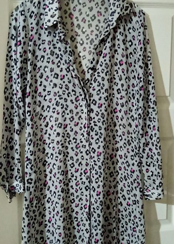 Gri Uzun Bohem Kadın Sabahlık - Görsel 2