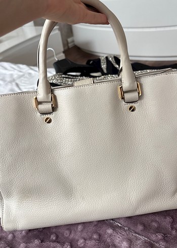  Beden beyaz Renk Michael Kors Beyaz Deri Kadın Çanta