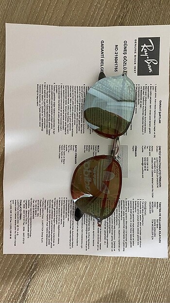  Beden rayban güneş gözlüğü yeşil camlı atasun optikten alındı faturalı