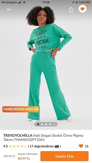 Yeşil pijama takımı